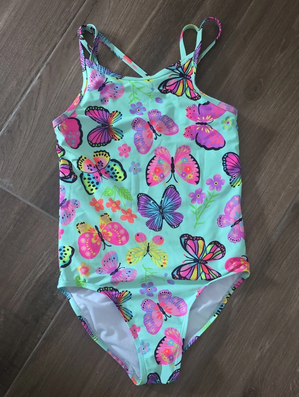 The Children's Place Girls' Mint Butterfly One-Piece Swimsuit